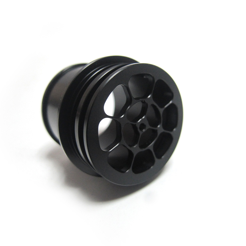 Black Delrin POM Part_3 Axis CNC Machining_CNC Turning_As Machined