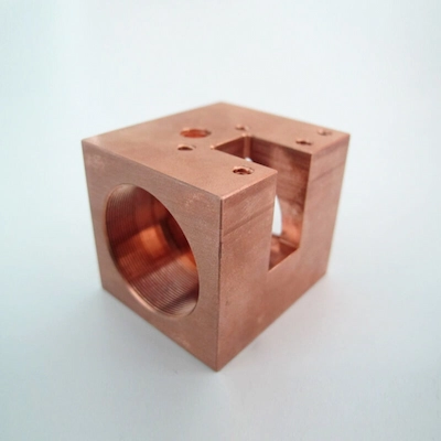 copper c1100 part 3 axis cnc milling as machined