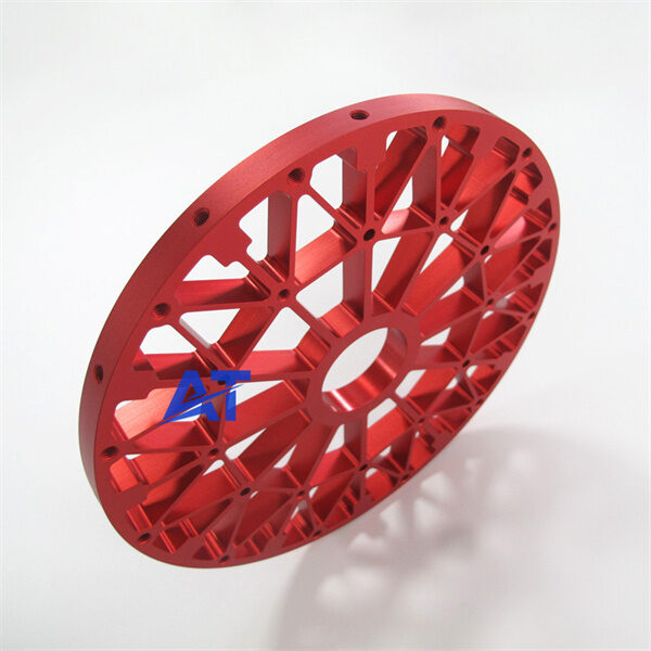 al6061 parts 4 axis cnc milling sandblasting red anodizing