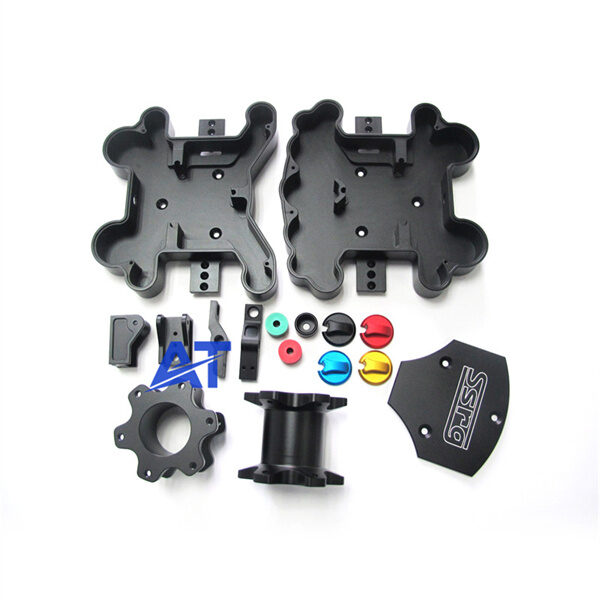 al7075 parts cnc turning 3 axis cnc milling 120# sandblasting hard anodizing laser mark