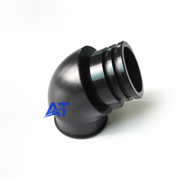 black delrin pom part 5 axis cnc machining as machined