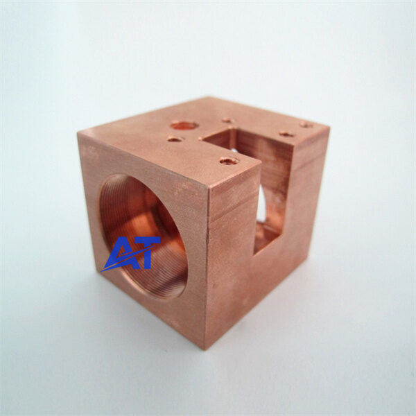 copper c1100 part 3 axis cnc milling as machined