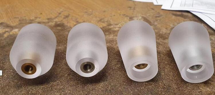 bead blasted acrylic