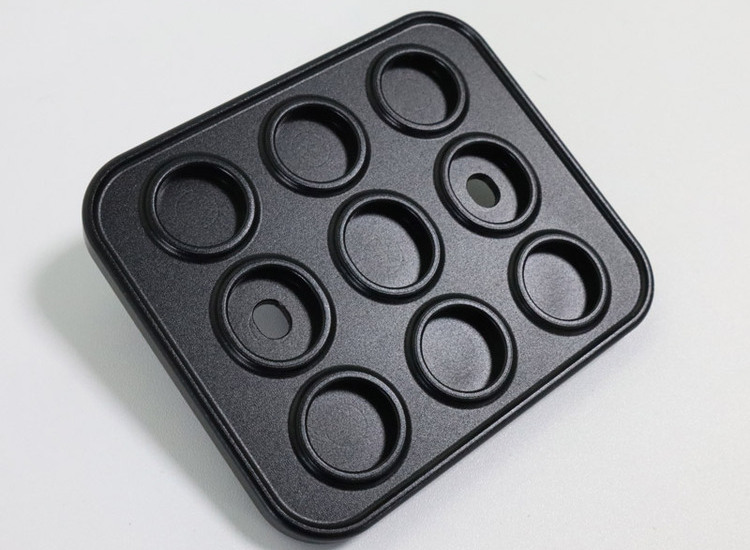 al6061t6 beadblast black hard anodized aluminum