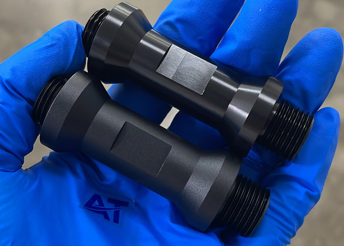 comparison of sandblasted aluminum anodizing effect