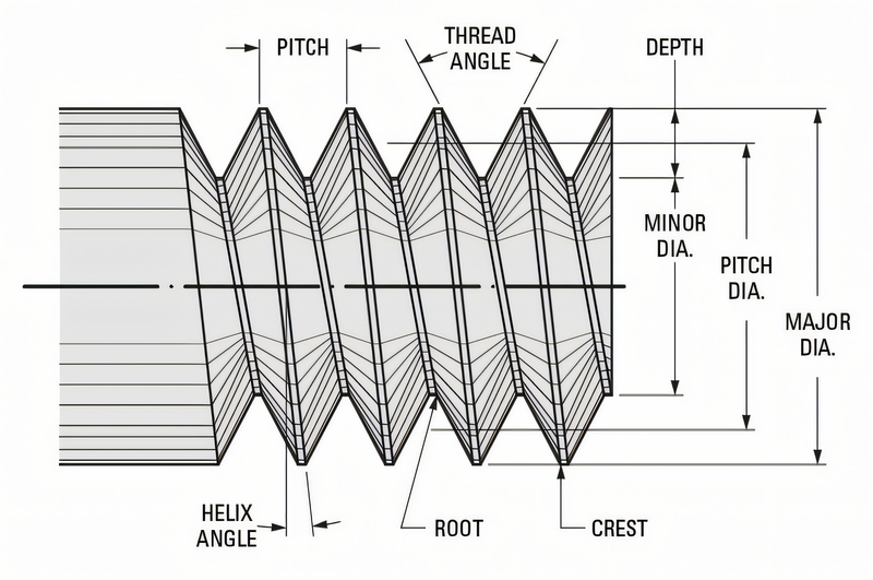 screw sizes and threads