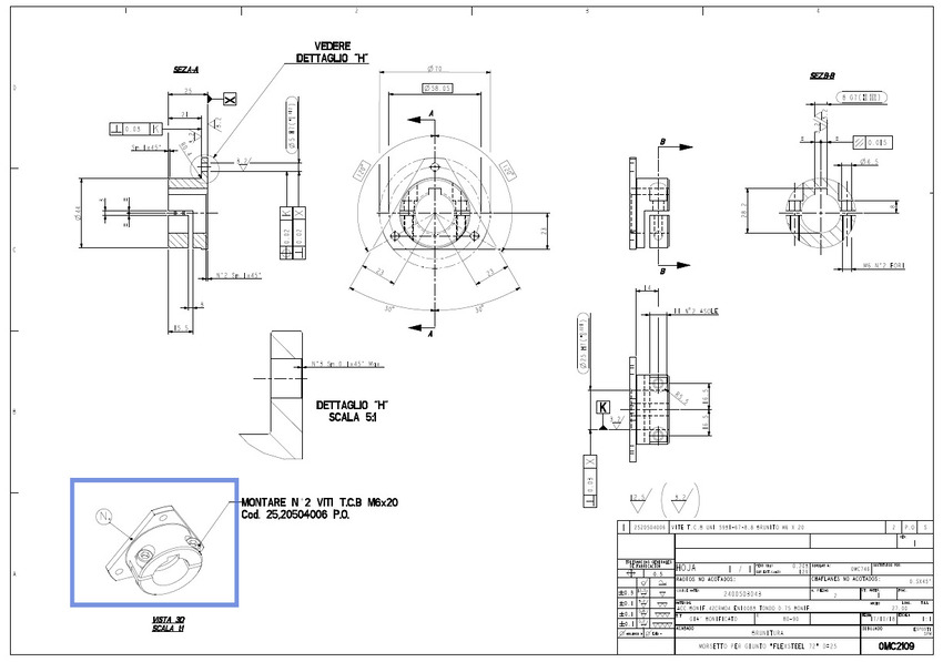 machining drawing isometric views