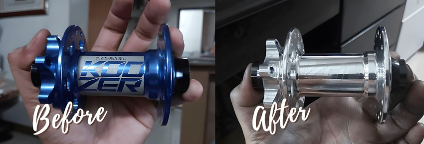 remove the colors from an anodized part