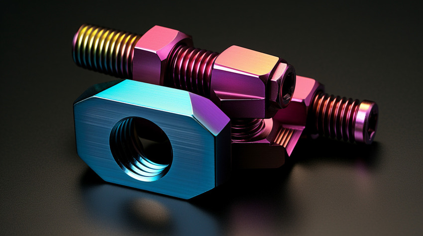 anodized titanium fastener