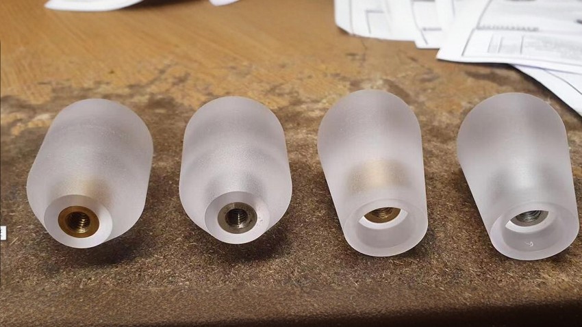 bead blasted acrylic